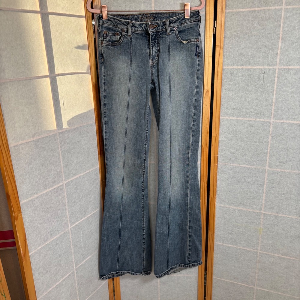 Silver Jeans Co Womens Flare Jeans Light‎ Wash Denim Size 29 Y2K Retro